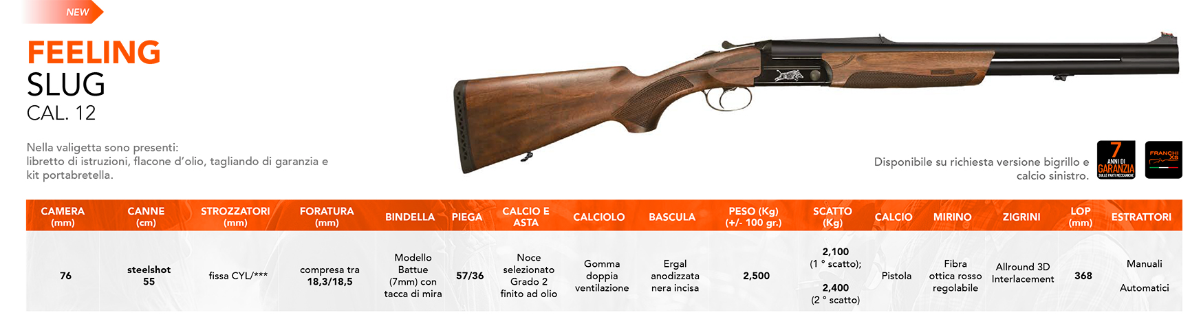 Franchi Horizon Black Synt carabiona da caccia Franchi Horizon Black Synt carabiona da caccia